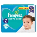 Памперс - pampers active baby 7 -(15+) 40бр.